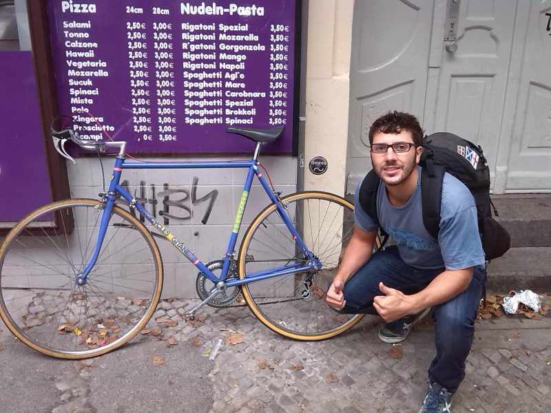 Ich mit meinem Rennrad.