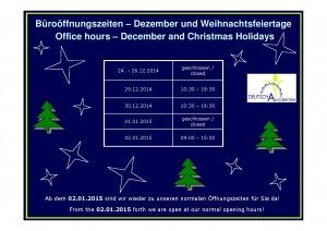 Büroöffnungszeiten Weihnachten 2014_2015_MUC