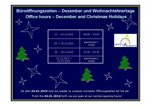 Büroöffnungszeiten Weihnachten 2015_2016