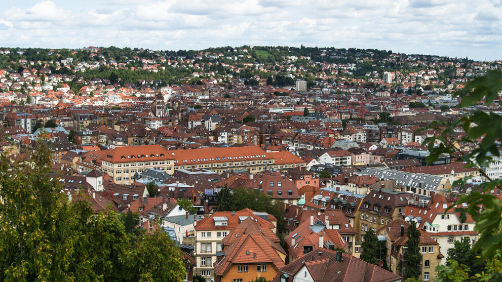 nach Deutschkurs Stuttgart entdecken - Aussicht über Stuttgart